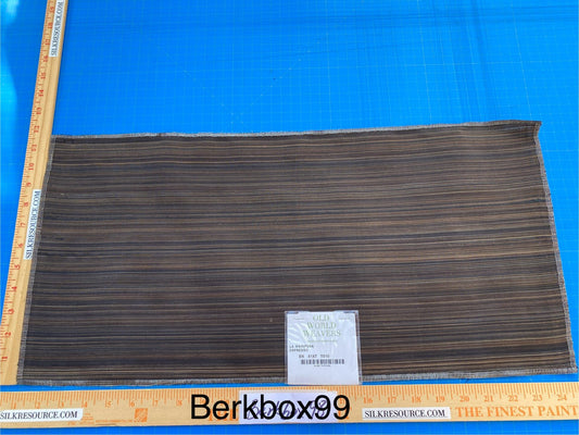 5 Berkbox99 Square Jacquard by Old World Weavers La Mariposa Espresso Brown Horsehair Animal Skin Stripe MSRP USD 700+/y