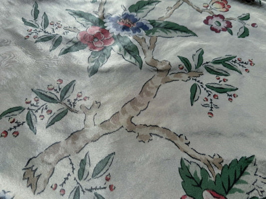 12 EV51 2.4y x 51"W Length Scalamandre Tassinari and Chatel Geisha Fond Creme Cream White Print Floral Botanical Historical MSRP USD2000+y