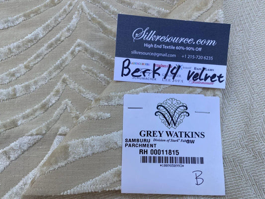 16 Berkbox14 Scalamandre Velvet Samburu Parchment