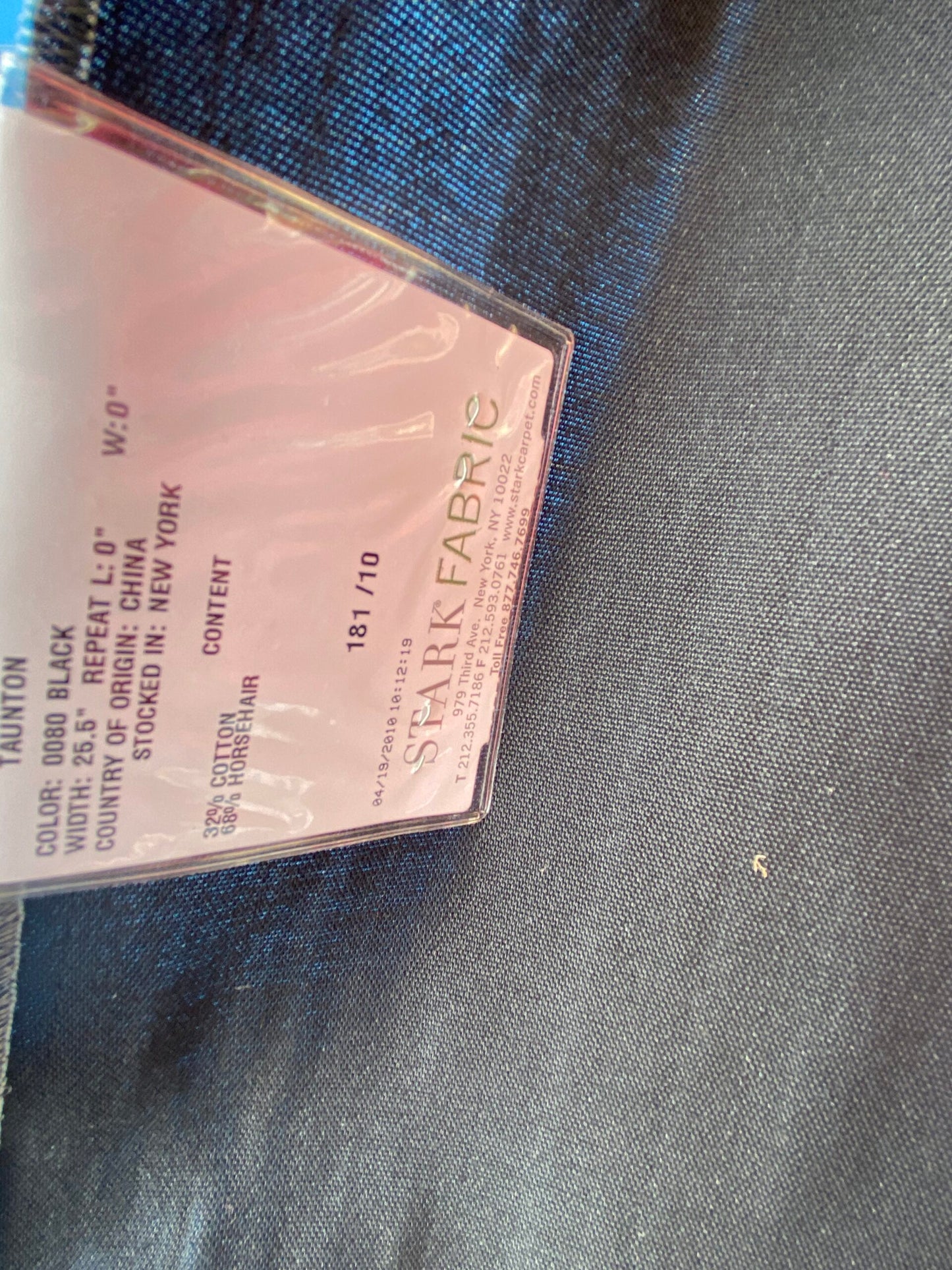 15 Berkbox99 Square Plains Texture by Old World Weavers Taunton Black Solid Horsehair MSRP USD700+/y