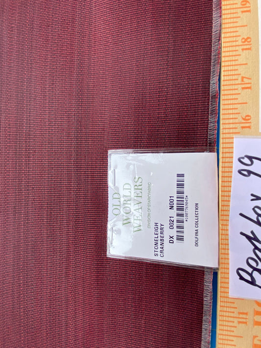 17 Berkbox99 Square Plains Texture by Old World Weavers Stoneleigh Cranberry Red Texture Horsehair MSRP USD700+/y