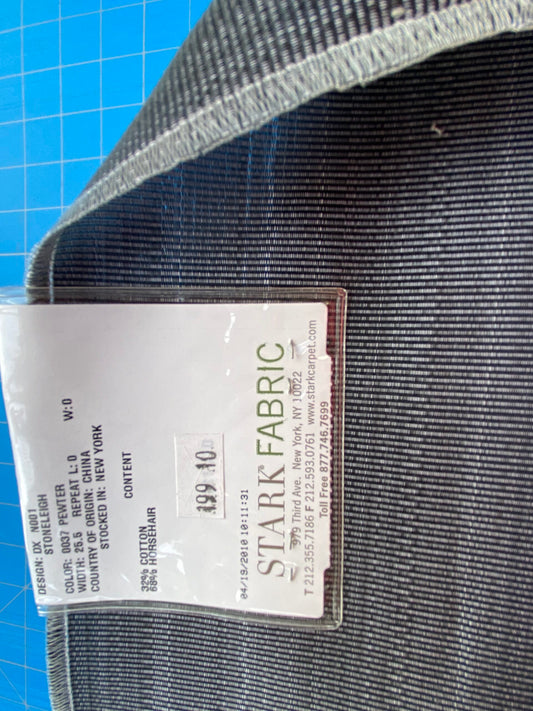 20 Berkbox99 Square Plains Texture by Old World Weavers Stoneleigh Pewter Gray Texture Horsehair MSRP USD700+/y