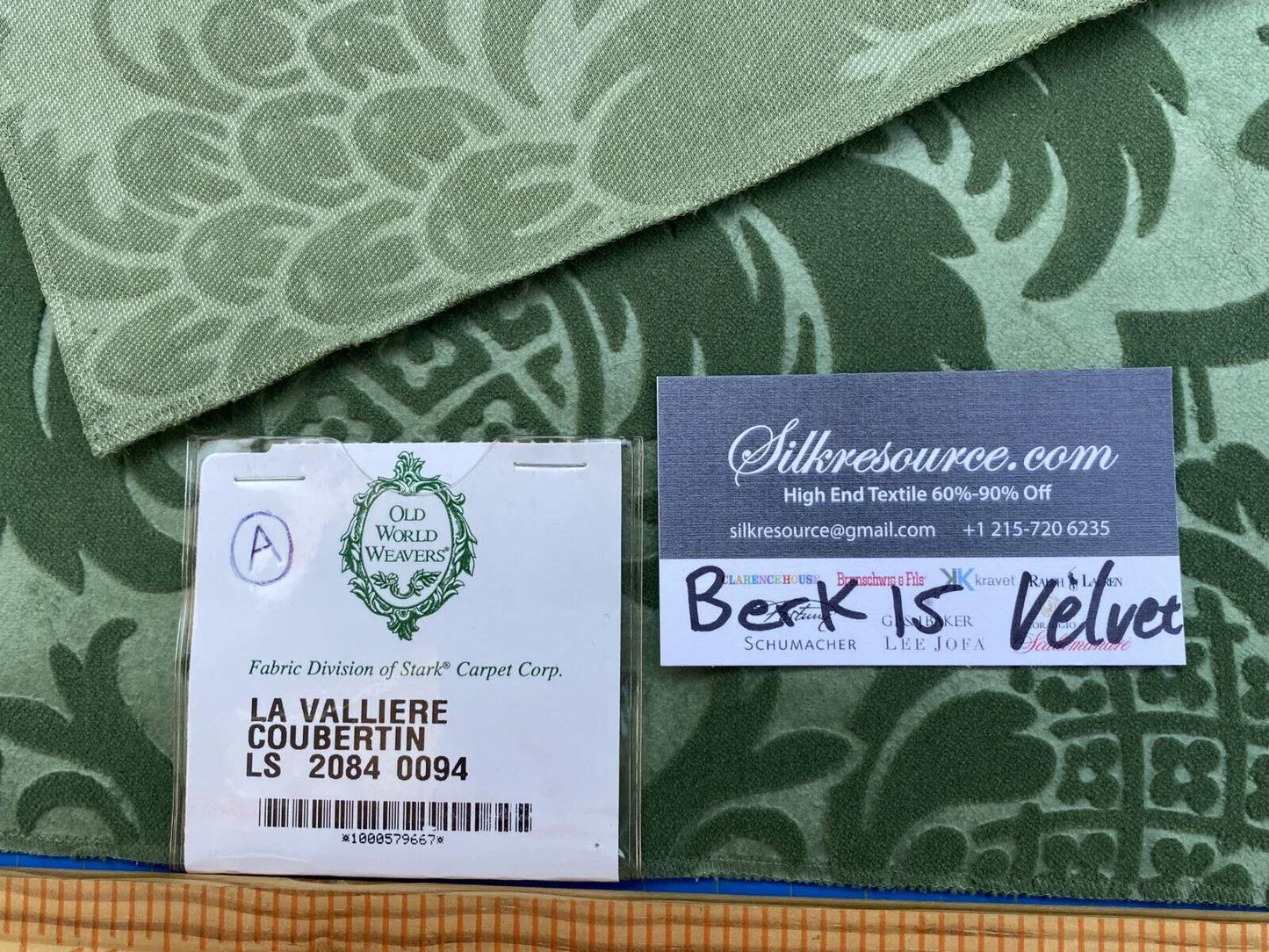 8a Berkbox15 Scalamandre La Valliere Coubertin Linen Gauffrage Renaissance Embossed Velvet Old World Weavers