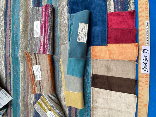 41 Berkbox99 Square Jacquard by Old World Weavers Stria Turquoise Marine Stripe Abstract Blue Gray Beige MSRP USD260/y