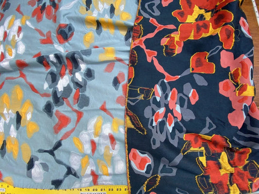 2 Berkbox18 Scalamandre Lelievre of Paris Woven 1.2 Yards Bali-le Aurore Blue Red Black MSRP USD 696/y