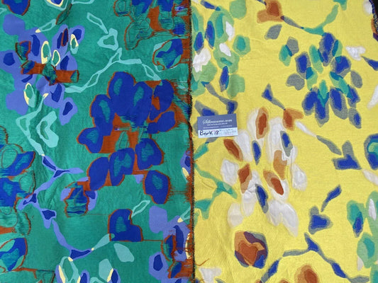 3 Berkbox18 Scalamandre Lelievre of Paris Woven 1.2 Yards Bali-le Nabis Yellow Red Green MSRP USD 696/y