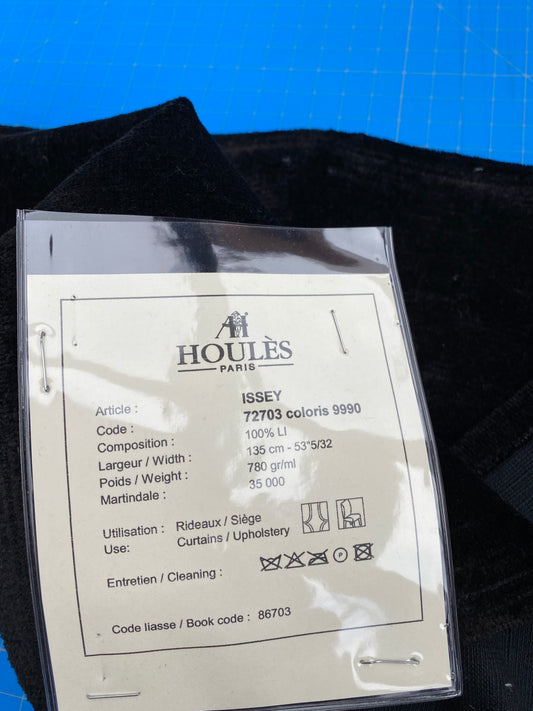 5 Berkbox100 Square Plain Texture by Houles Paris Issey Coloris Linen Black Solid