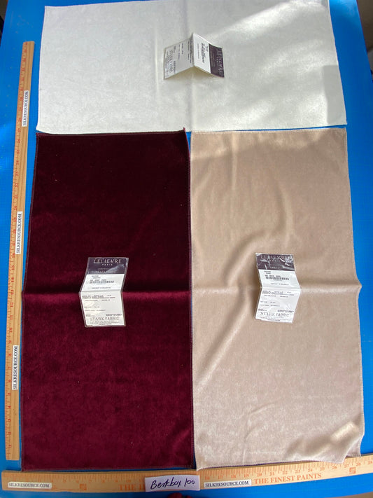 11 Berkbox100 Square Velvet by Lelievre Paris Sultan 3 Pieces in Different Colorways