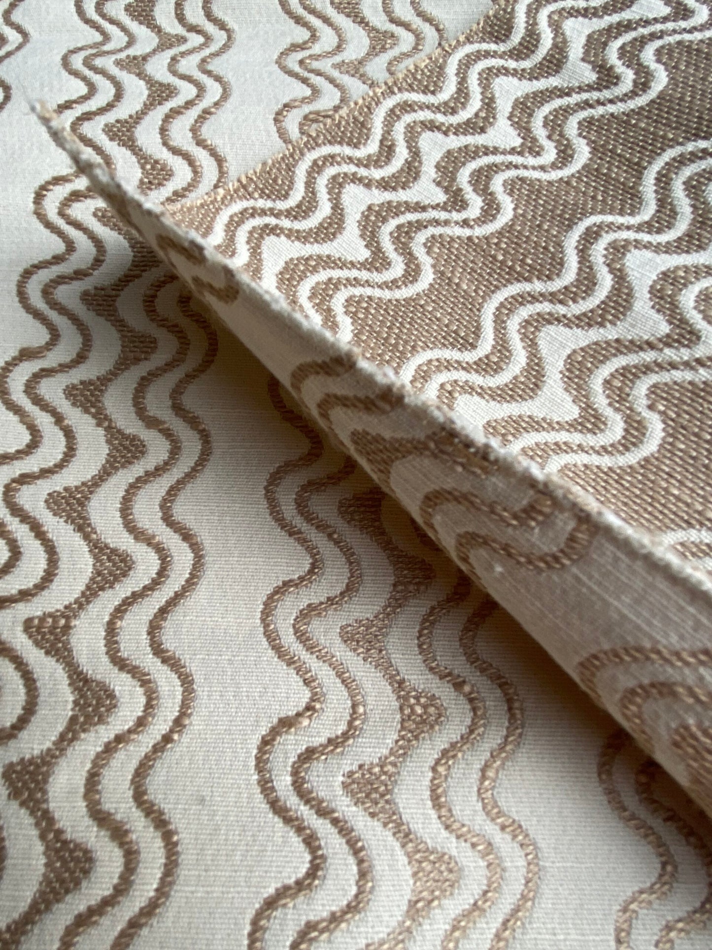 14 Berkbox100 Square Jacquard Brown Beige Stripe Weave
