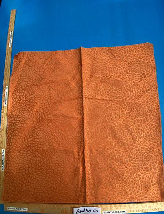 21 Berkbox100 Square Jacquard Small Scale Texture Orange MSRP USD300+/y