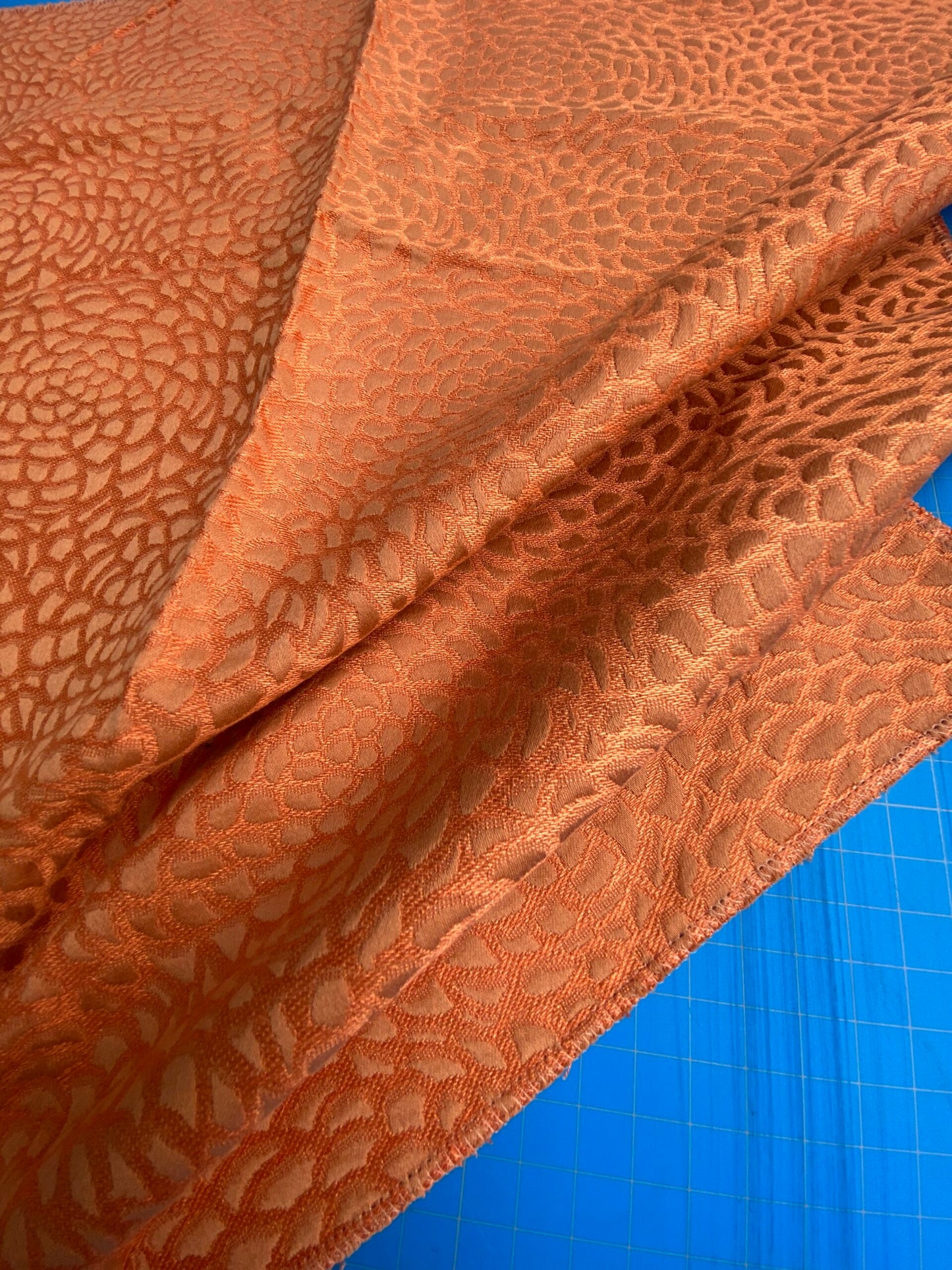 21 Berkbox100 Square Jacquard Small Scale Texture Orange MSRP USD300+/y