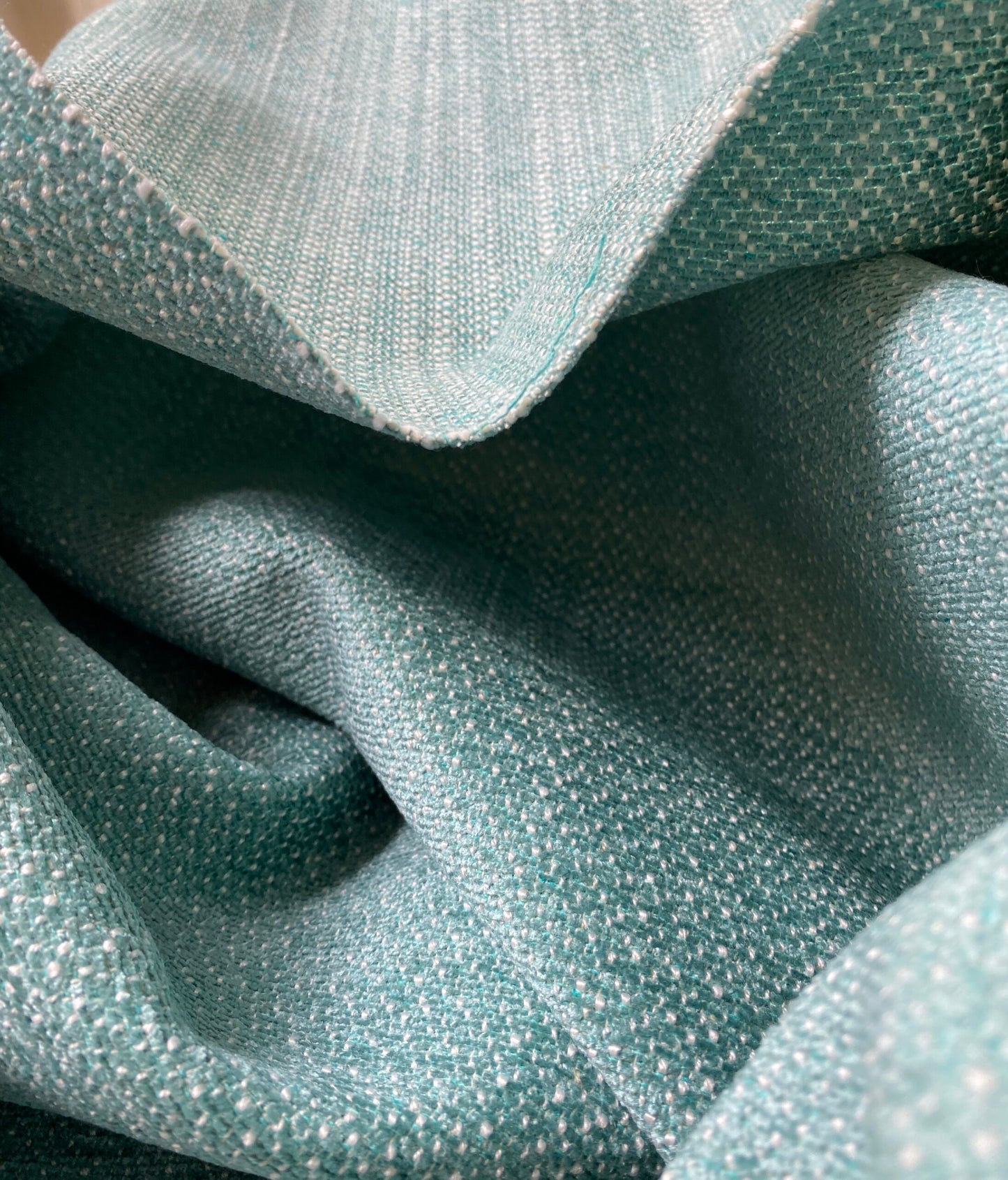by yard Scalamandre San Miguel Texture Caribbean Heavy Blue Ocean Aqua Green Chenille MSRP USD 216/Y