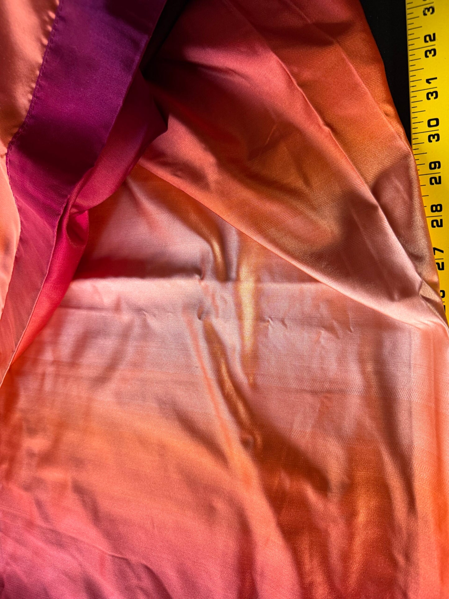 9 Berkbox1 Scalamandre Length 2.4yards Crescendo Ruby Silk satin ombré 100% silk Red Rose Orange Purple MSRP USD 624/y