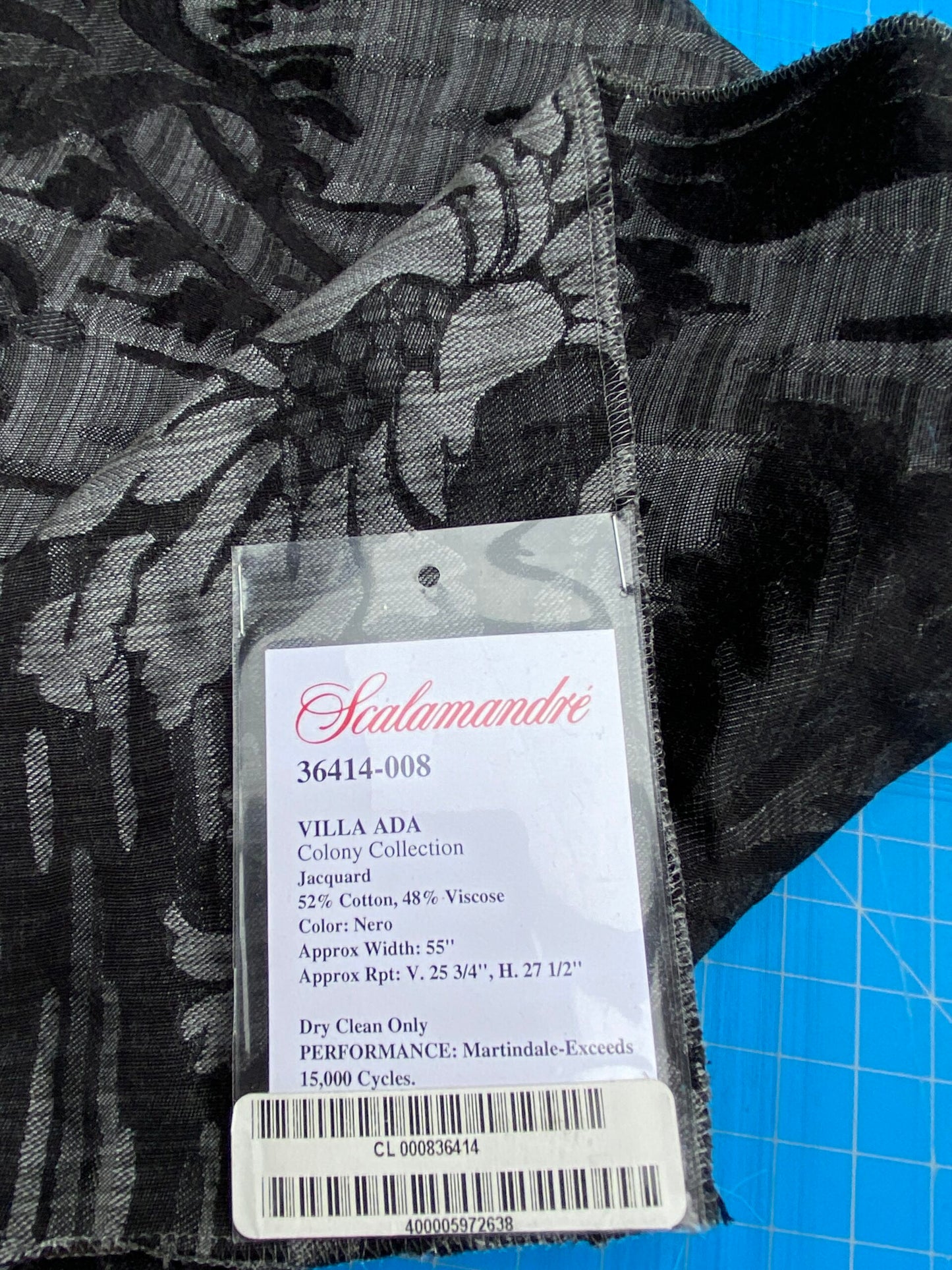15 Berkbox101 Square Jacquard by Scalamandre Villa Ada Nero Black White Damask MSRP USD 300+/y
