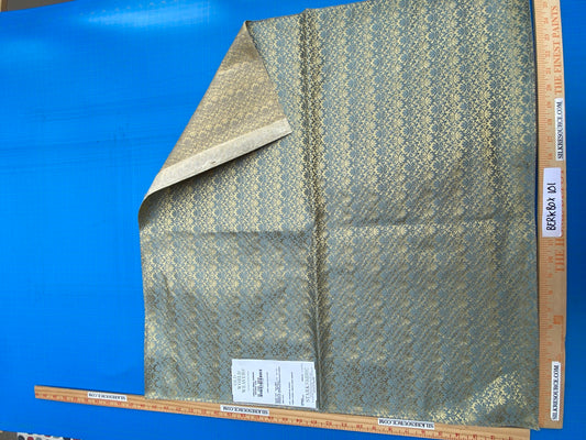 25 Berkbox101 Square Silk by Old World Weavers Carlos Small Damask Antique Teal Blue Brown Small Scale MSRP USD300+/y