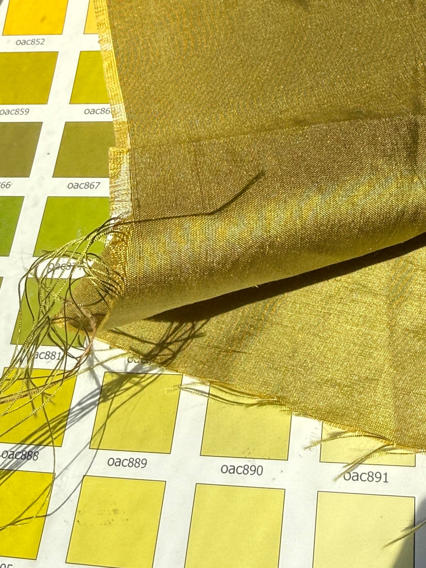 Bty Kravet Designer Silk Dupioni Chartreuse Green Golden Iridescent #1282