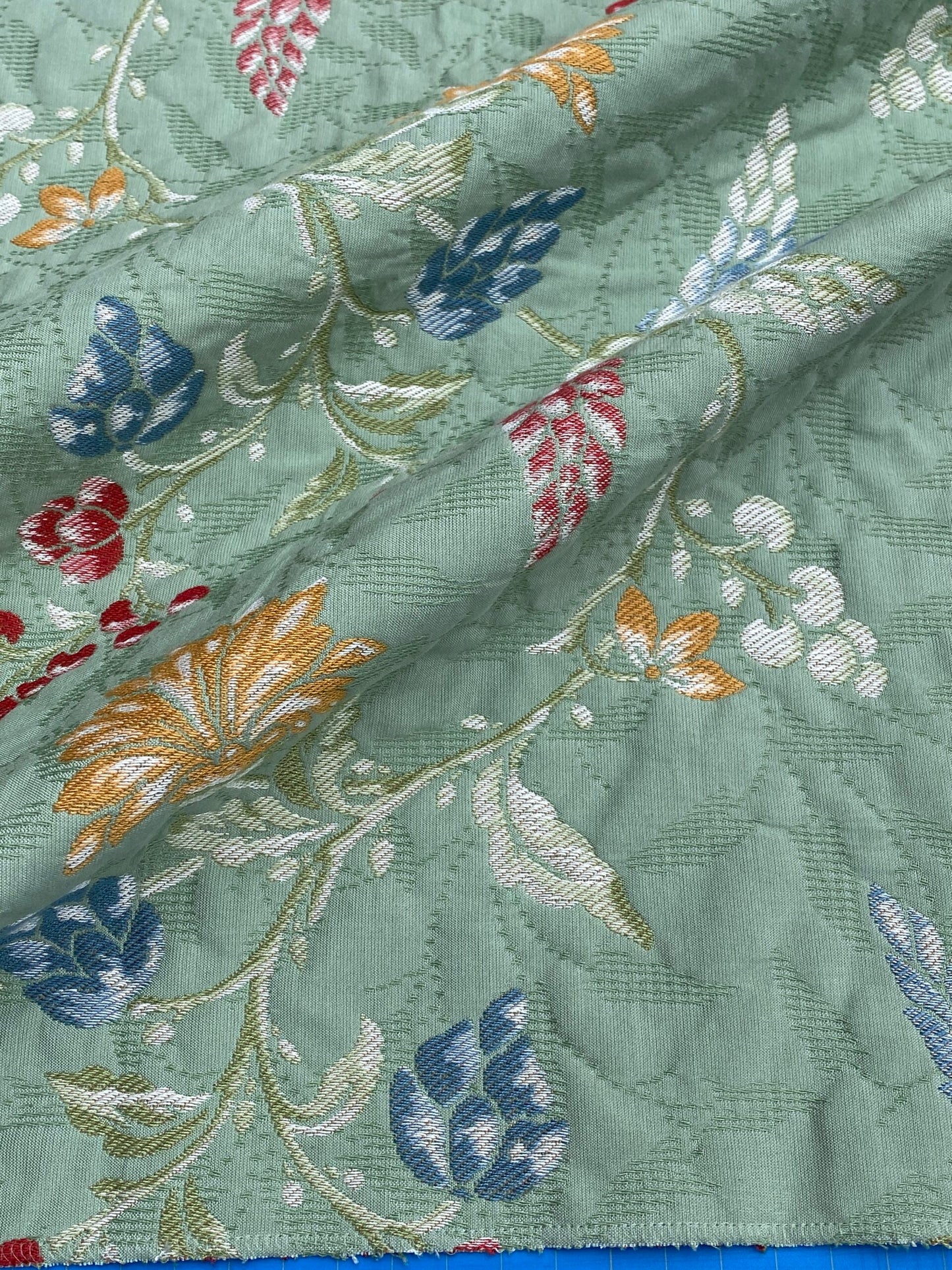 35 Berkbox101 Square Jacquard by Scalamandre Artemisia Turchese Green Fruits Floral Botanical Foliage MSRP USD300+/y