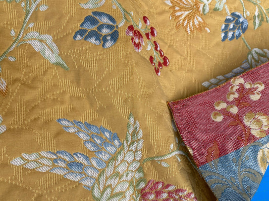 36 Berkbox101 Square Jacquard by Scalamandre Artemisia Oro Yellow Fruits Floral Botanical Foliage MSRP USD300+/y