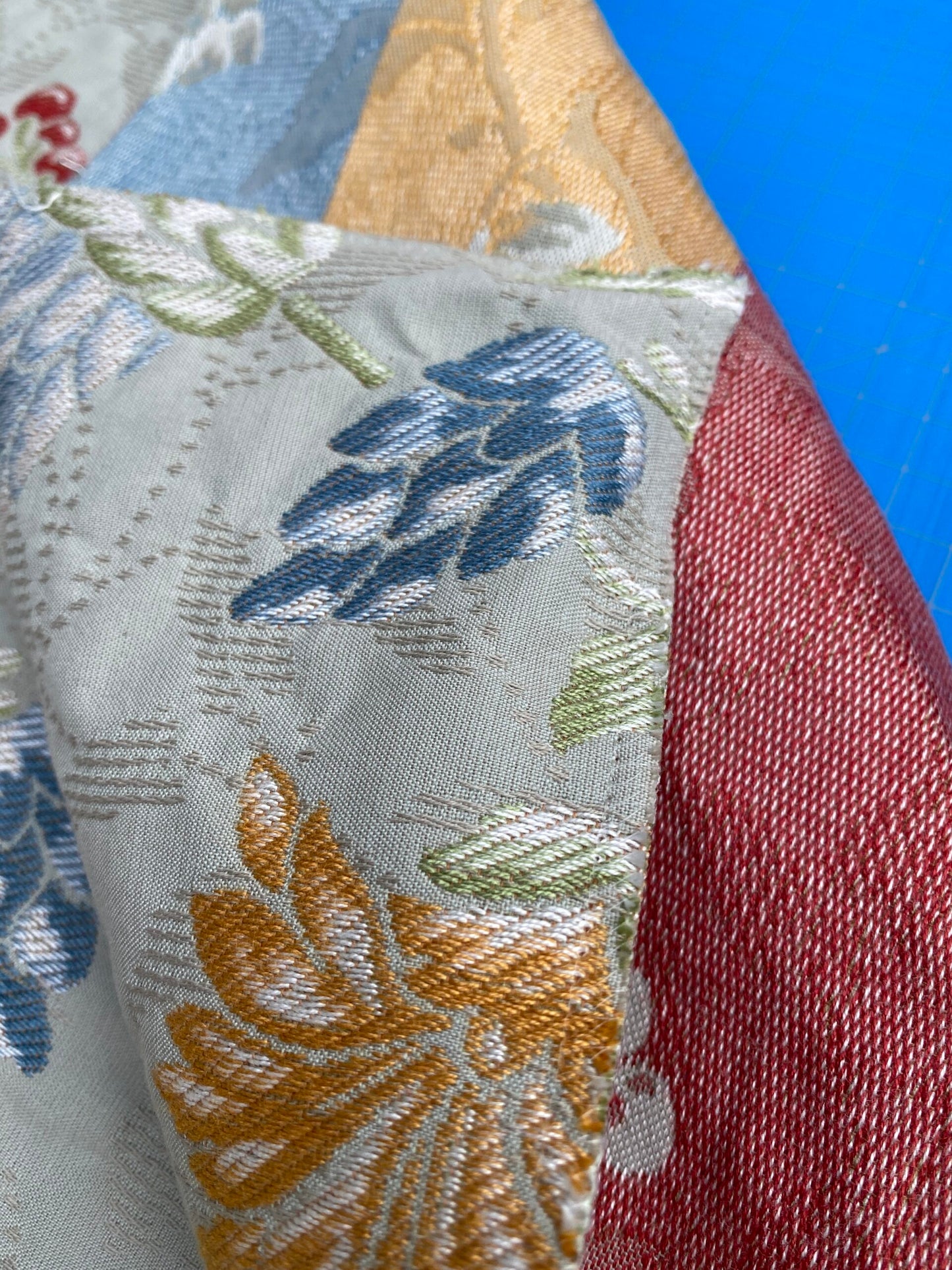 37 Berkbox101 Square Jacquard by Scalamandre Artemisia Perla Blue Fruits Floral Botanical Foliage MSRP USD300+/y