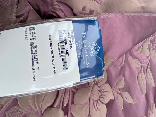 47 Berkbox101 Square Silk by Tassinari and Chatel Argenson Amethyste Purple Floral Botanical Foliage MSRP USD 1200+/y