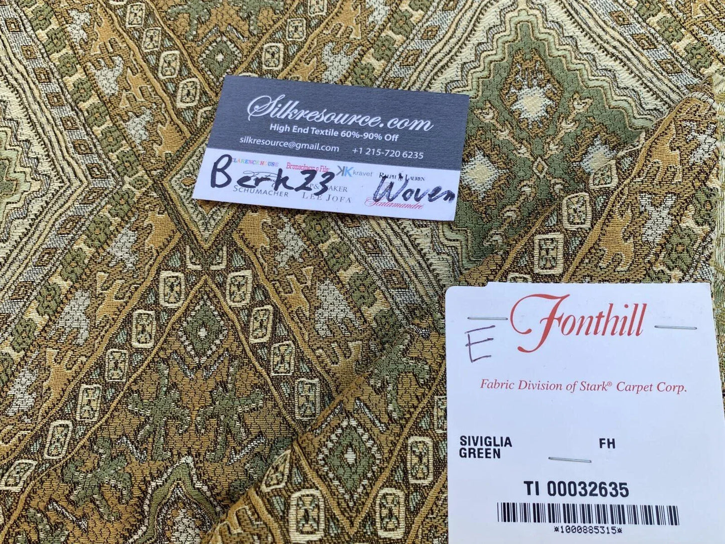 21e Berkbox23 Scalamandre Woven Siviglia Green