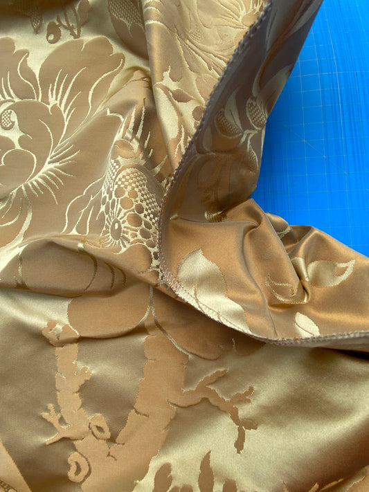 52 Berkbox101 Square Silk by Tassinari and Chatel Argenson Praline Medium Brown Floral Botanical Foliage MSRP USD 1200+/y