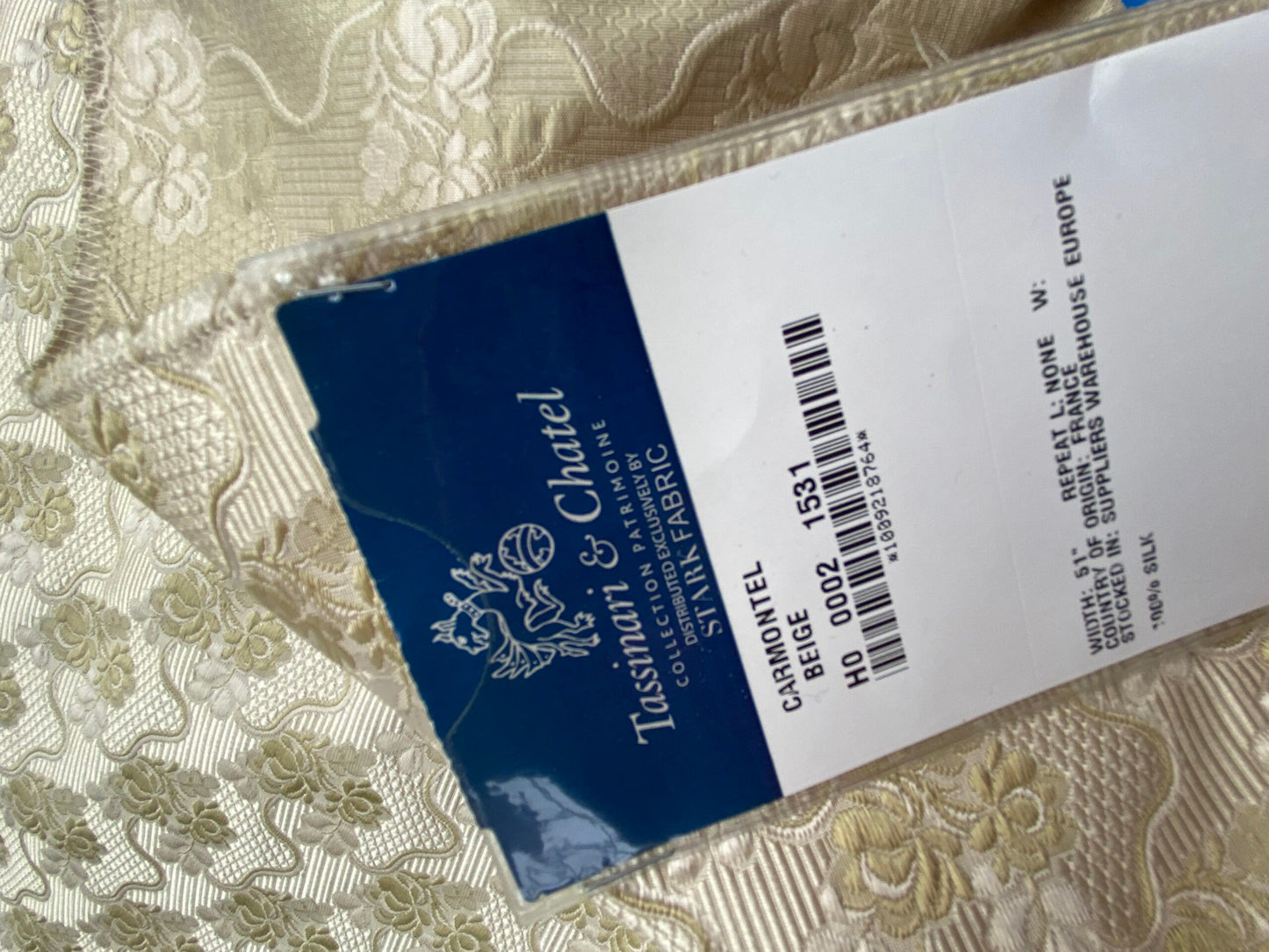 68 Berkbox101 Square Silk by Tassinari and Chatel Carmontel Beige Small Scale Floral Historic MSRP USD704/y