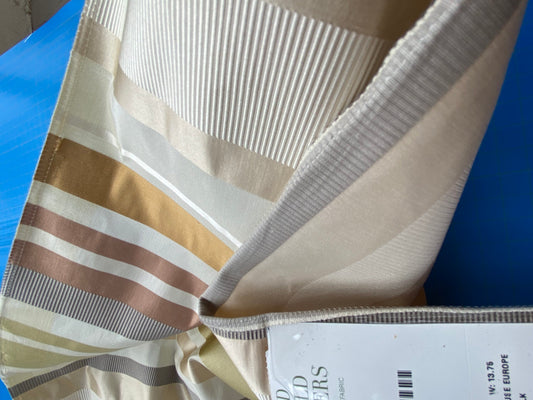 70 Berkbox101 Square Silky by Old World Weavers Tosca Stripe Ivory Celery Brown Silk Stripe MSRP USD 300+/y