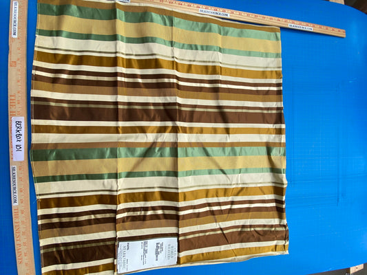 72 Berkbox101 Square Silky by Old World Weavers Tosca Stripe Caramel Mint Silk Stripe MSRP USD 300+/y