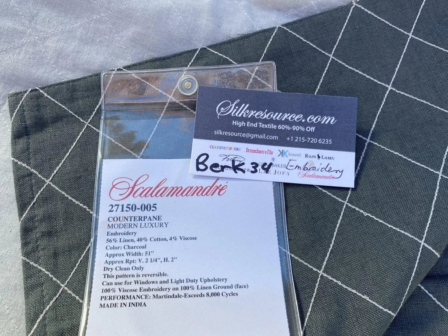 9 Berkbox34 Scalamandre Embroidery Counterpane Modern Luxury Charcoal