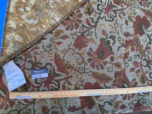 26 Berkbox36 Scalamandre Various 2.4Yds x59.5" Moldavia Stone Terracotta Heavy! Linen Cotton Tapestry MSRP USD 684/yard