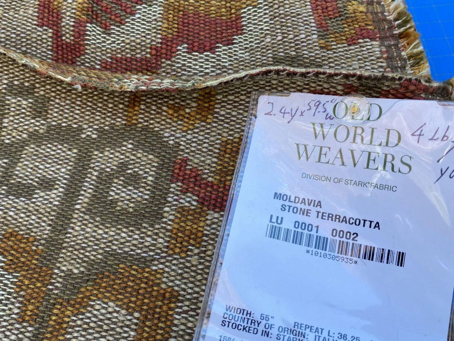 26 Berkbox36 Scalamandre Various 2.4Yds x59.5" Moldavia Stone Terracotta Heavy! Linen Cotton Tapestry MSRP USD 684/yard