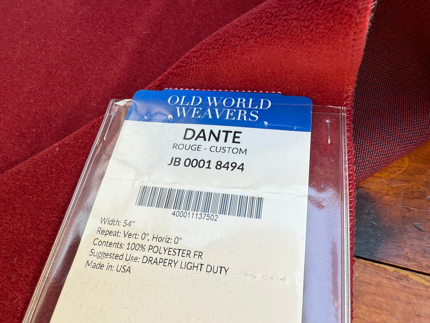 42 Berkbox106 17" x 17" Square Scalamandre Dante Rouge Red Velvet Solid Polyester MSRP USD 178/y
