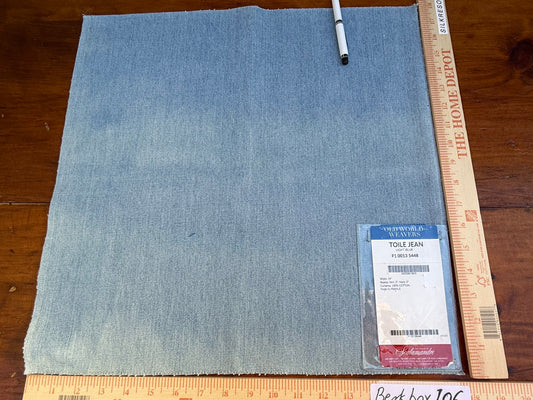 47 Berkbox106 18" x 18" Square Scalamandre Old World Weavers Toile Jean Light Blue Solid Cotton MSRP USD 236/y