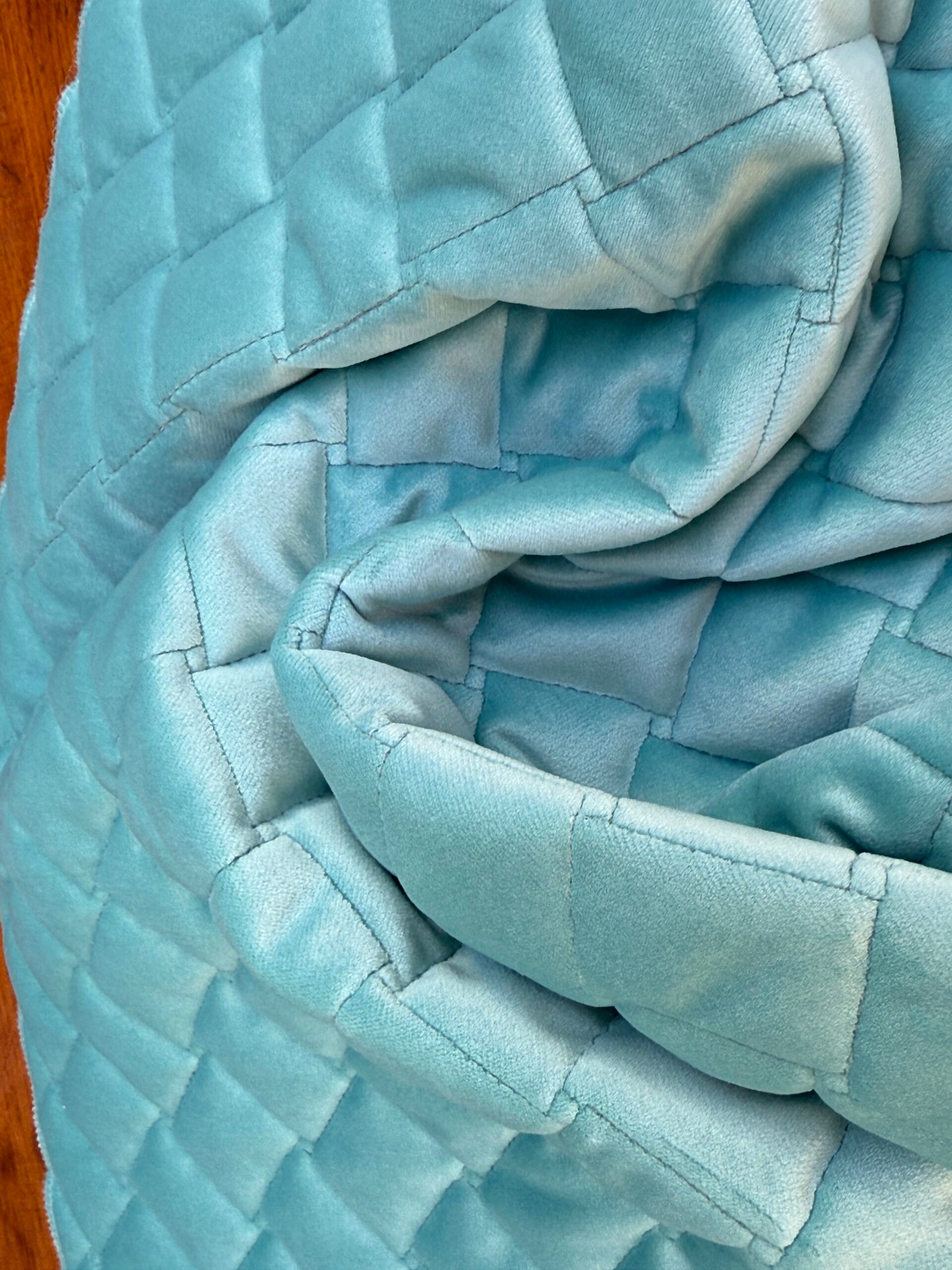 48 Berkbox106 17" x 27" Square Scalamandre Aldeco Project Form Water Repellent Capri Blue Velvet Polyester MSRP USD214/y