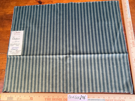 55 Berkbox106 20" x 26" Square Scalamandre Old World Weavers Colline Blue Stripe Velvet