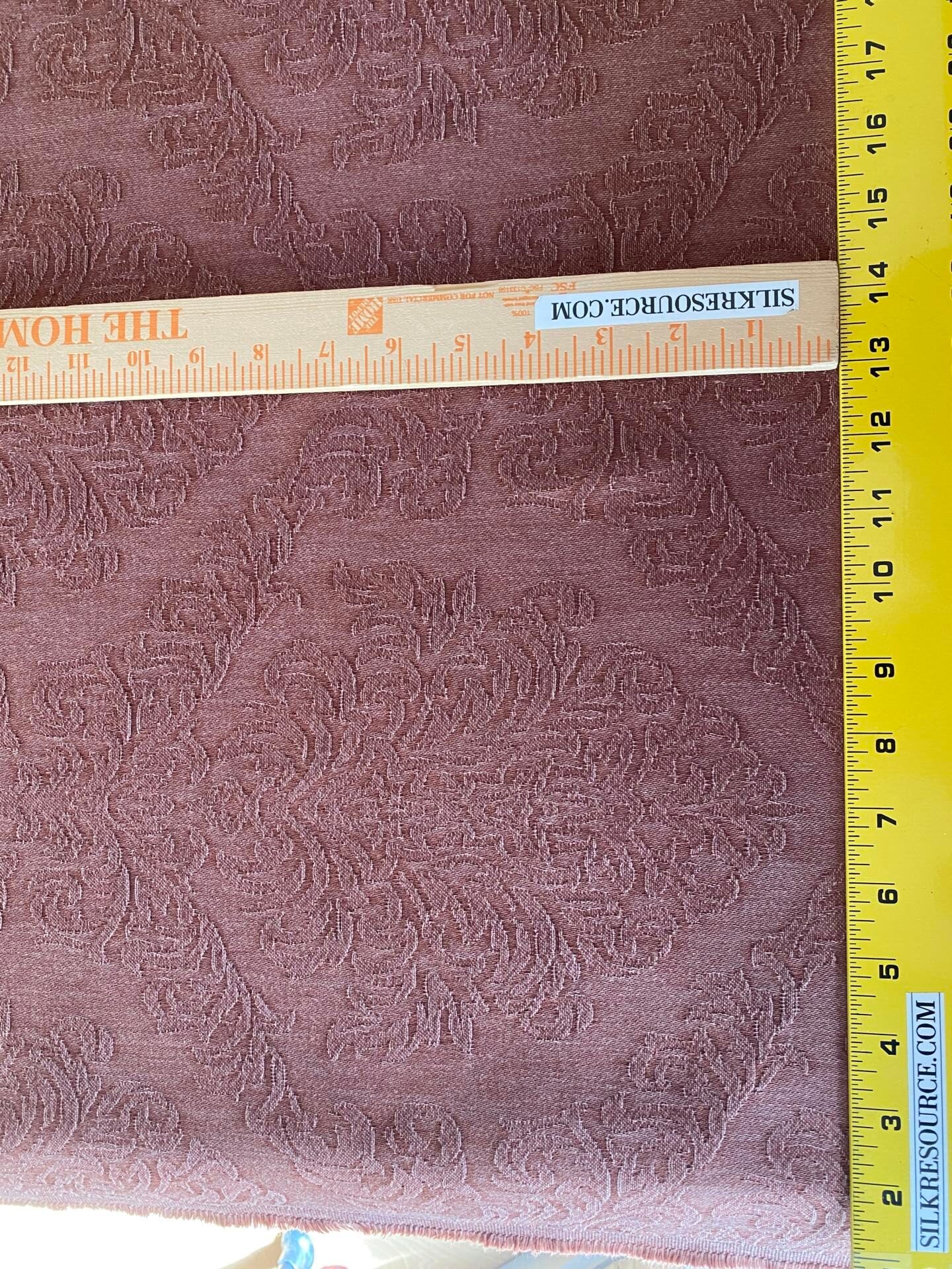 Ralph Lauren Carmine Red Raspberry Stoned Washed Linen Damask in Renaissance Medallion