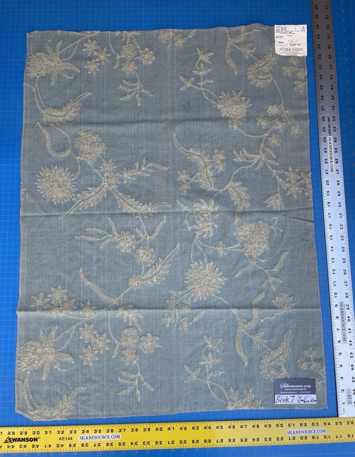 6a Berkbox7 Scalamandre Embroidery Hatton Blue Floral