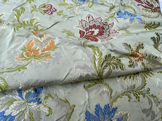 12a Berkbox39 Tassinari & Chatel Scalamandre Allegra Lampas Green Silk Metal Brocade MSRP USD 796/Yard (copy)