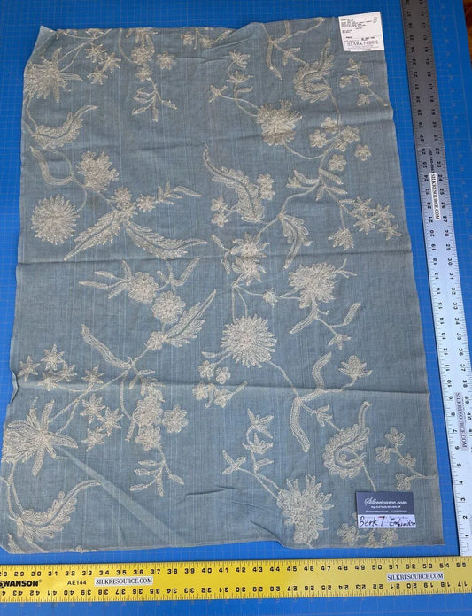 6b Berkbox7 Scalamandre Embroidery Hatton Blue Floral
