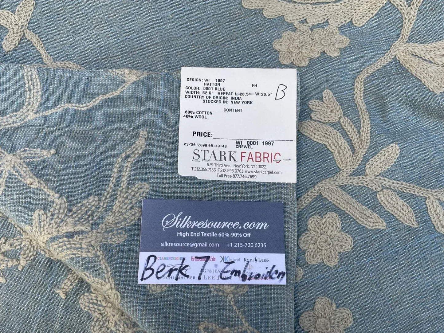 6b Berkbox7 Scalamandre Embroidery Hatton Blue Floral