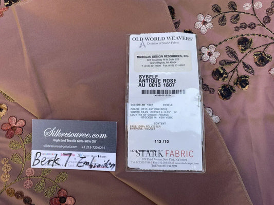 7a Berkbox7 Scalamandre Embroidery Sybele Antique Rose Brown