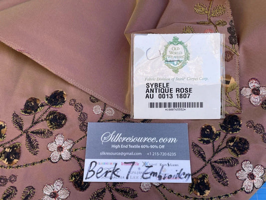 7c Berkbox7 Scalamandre Embroidery Sybele Antique Rose