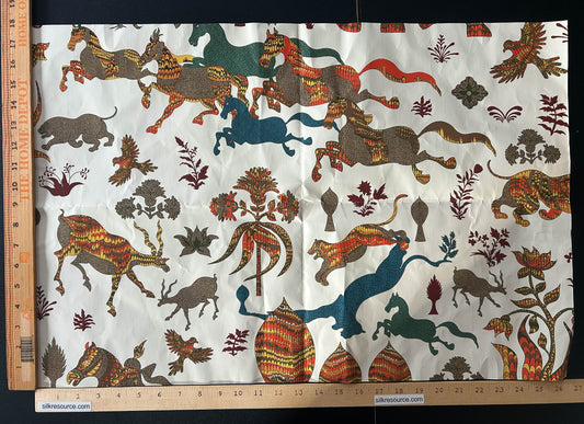 Scalamandre Legends Wallcovering Autumn Wallpaper Bird Animal - White Brown - Special Order