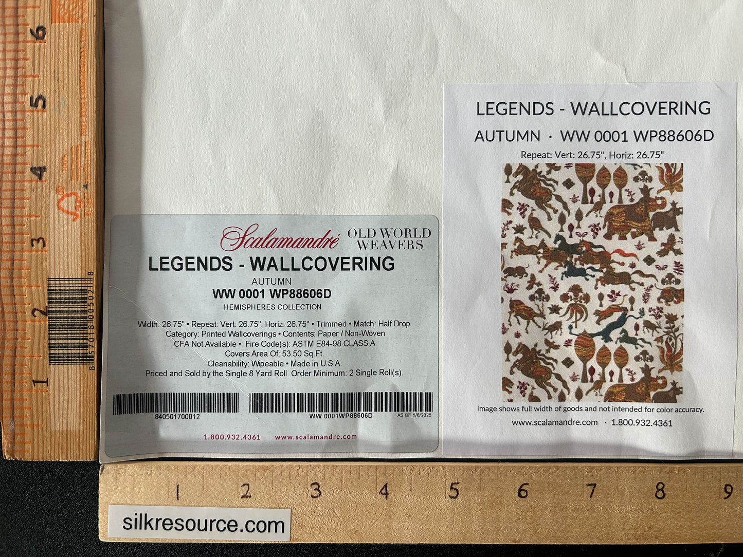 Scalamandre Legends Wallcovering Autumn Wallpaper Bird Animal - White Brown - Special Order