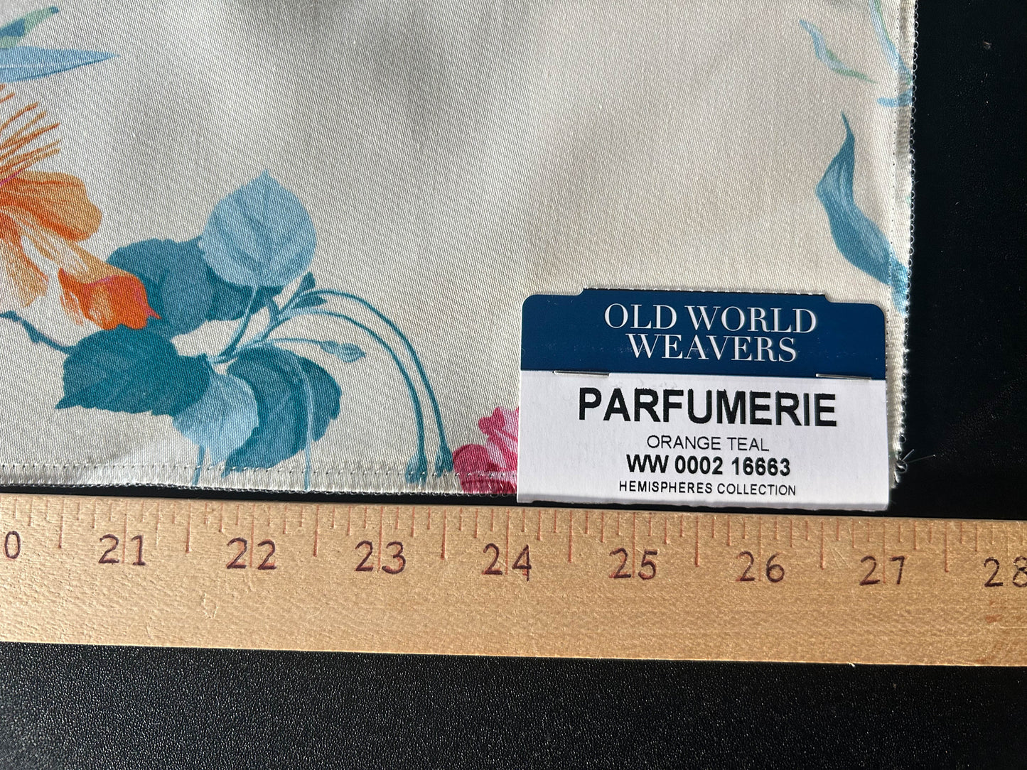 Scalamandre Parfumerie Orange Teal Floral Cotton Printed Fabric - Special Order