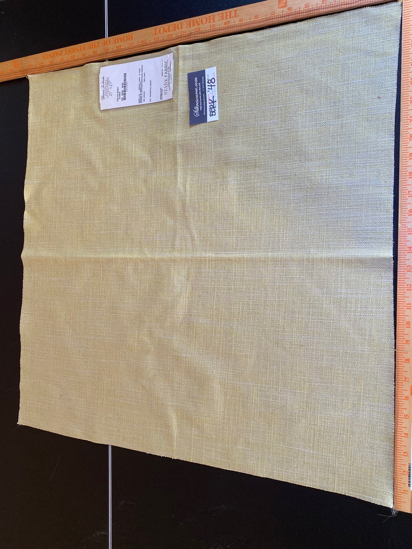 Scalamandre Eco FR Heavy Citrun Viscose Plain Yellow - Square 27″x 27″