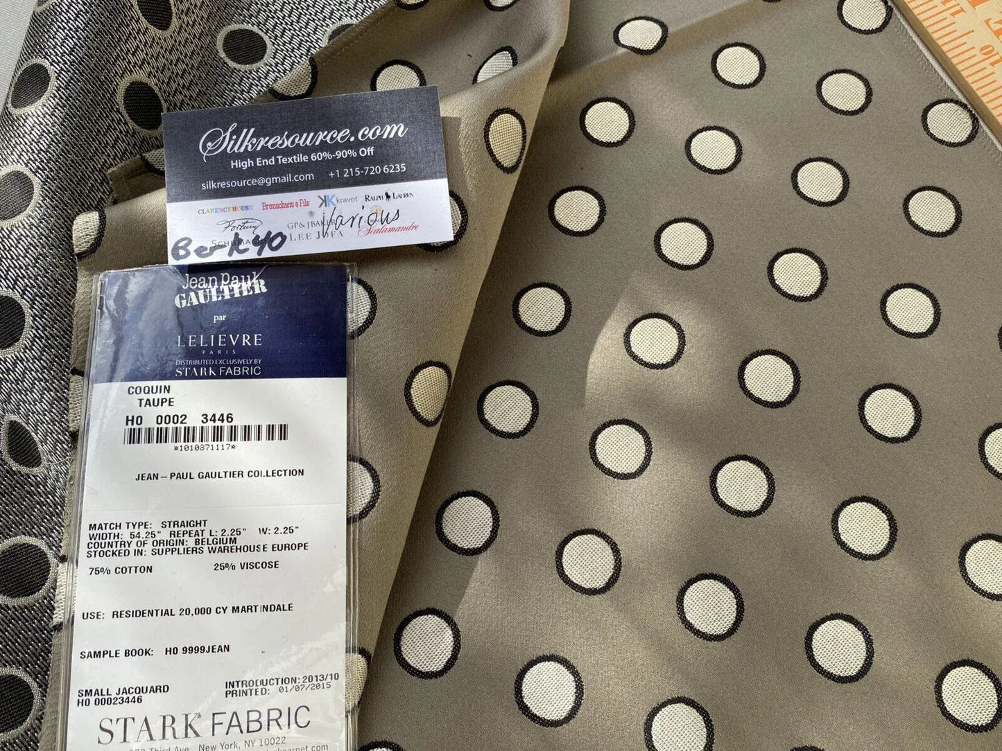 30 Berkbox40 Scalamandre Jean Paul Gautier & lelievre Various Coquin Taupe MSRP USD400+