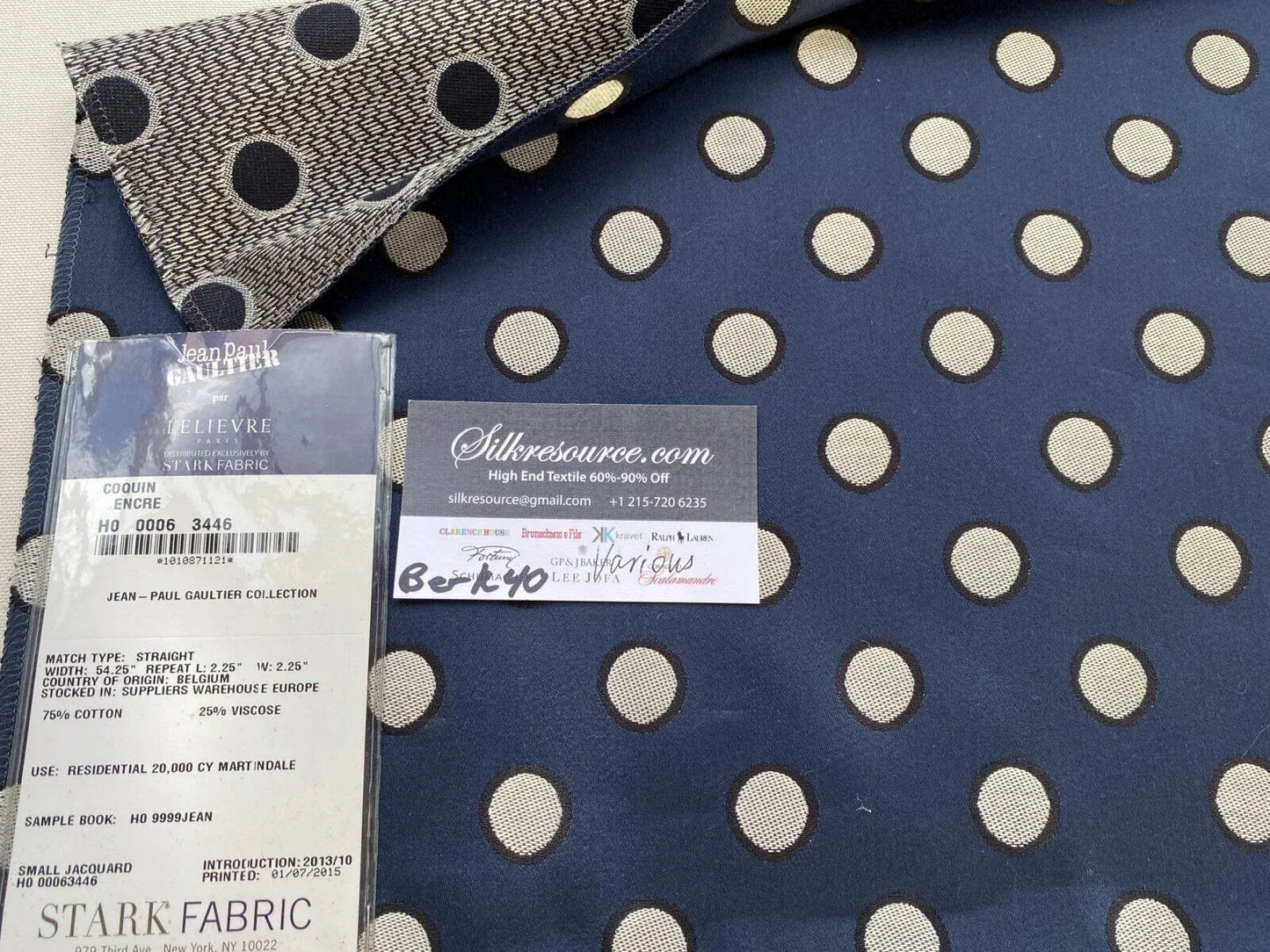 32 Berkbox40 Scalamandre Jean Paul Gautier & lelievre Various Coquin Encre MSRP USD400+