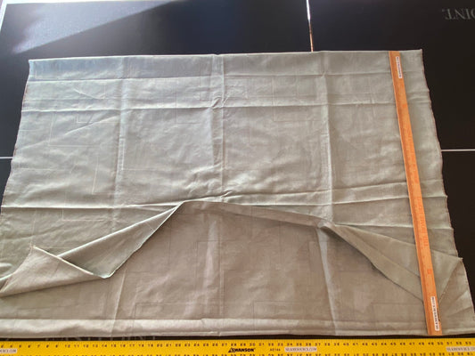 Scalamandre Grey Watkins The Right Angle Woven Silk Blend in Aqua Blue Moire - 2.4 yards